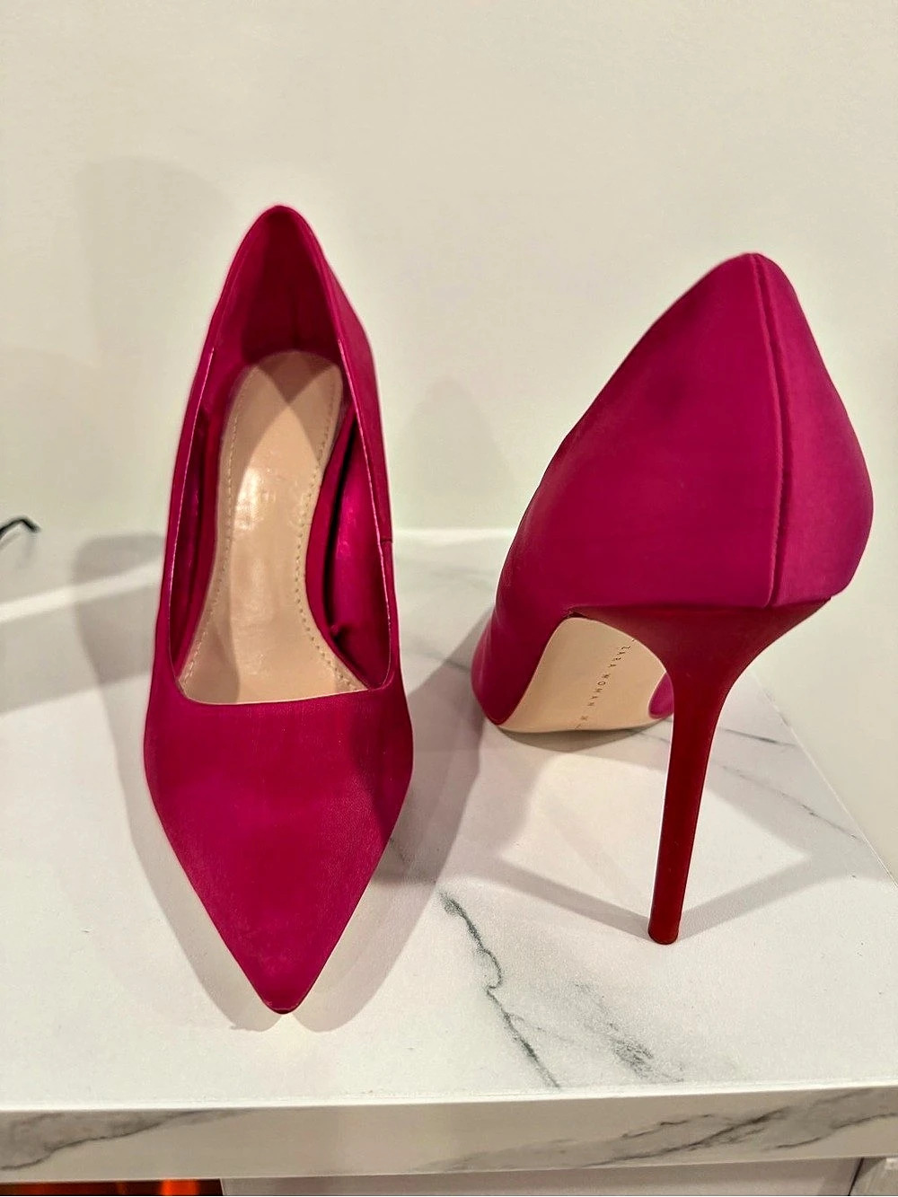 Zara Woman Pointed-Toe Stiletto Heels in Pink EU 38